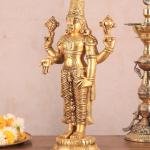 Brass Superfine Tirupati Balaji Statue | 18" Antique Gold Finish | 7kg Temple Grade Masterpiece | Sacred Handcrafted Art | Jaipurio